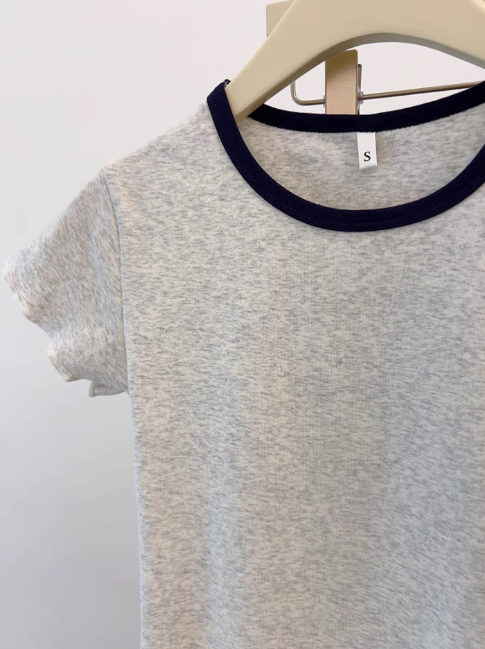 Grey Lettuce Edges T-Shirt