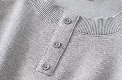 Grey Long Sleeve Top And Skirt Set