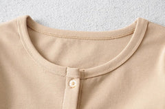 Grey Long Sleeves Corset-Style Top