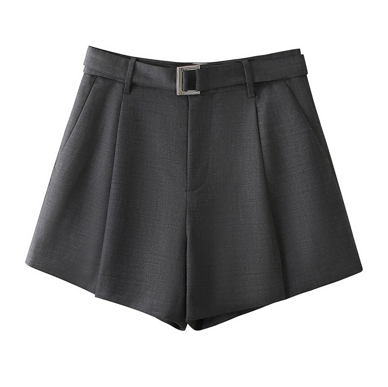 Grey Loose Suit Shorts