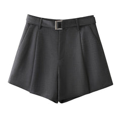 Grey Loose Suit Shorts