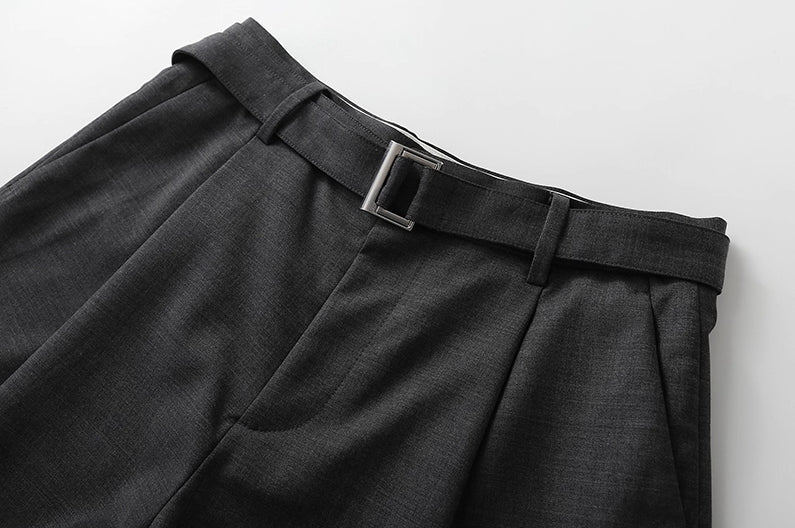 Grey Loose Suit Shorts