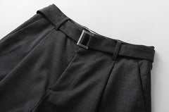 Grey Loose Suit Shorts