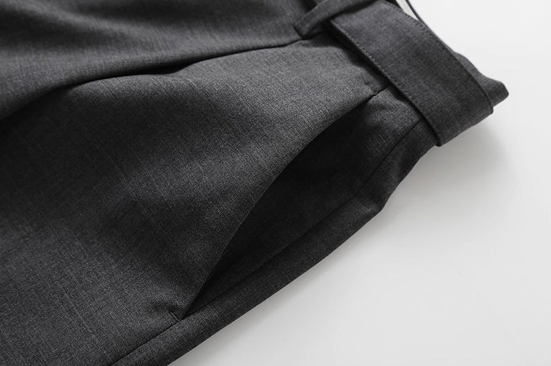 Grey Loose Suit Shorts