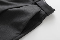 Grey Loose Suit Shorts