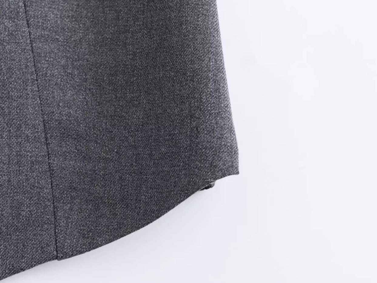 Grey Mini Bows Halter Top