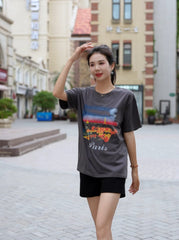 Grey 'Paris' Graphic T-Shirt