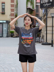 Grey 'Paris' Graphic T-Shirt