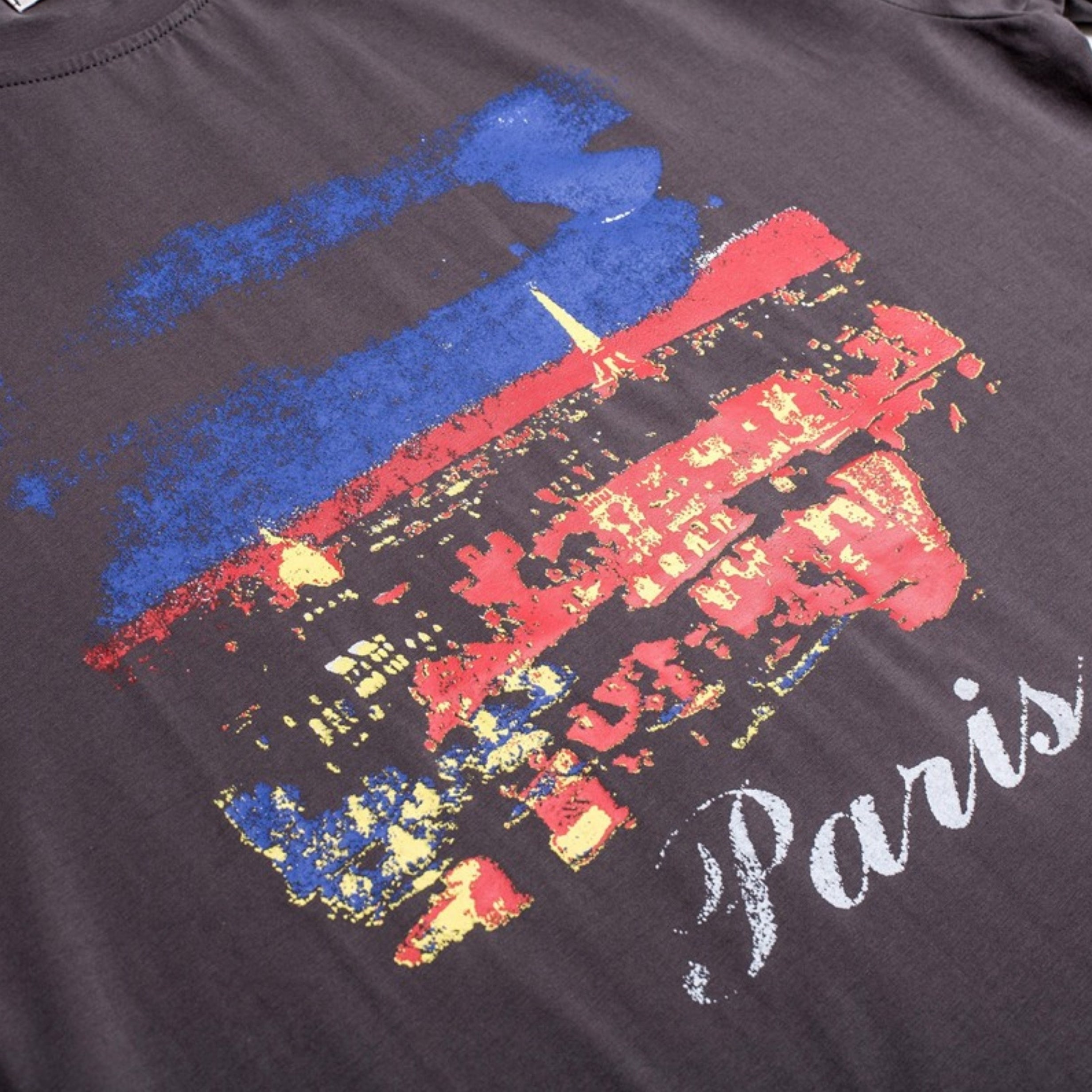 Grey 'Paris' Graphic T-Shirt