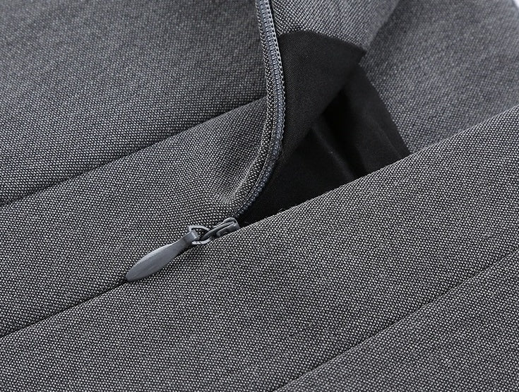 Grey Pleated Double Layer Skirt