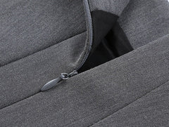 Grey Pleated Double Layer Skirt