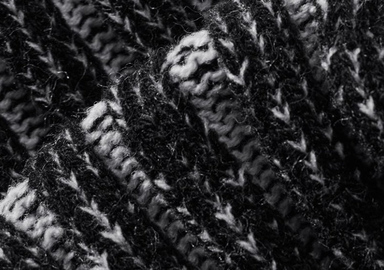 Grey Ribbed Gradient Sweater