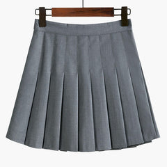 Grey School Girl Pleated Skirt