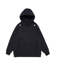 Grey Shoulder Stars Hoodie
