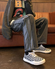 Grey Side Rip Dual Tone Jeans