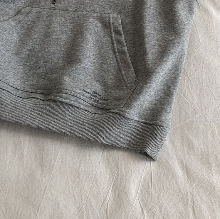 Grey Sleeveless Hoodie