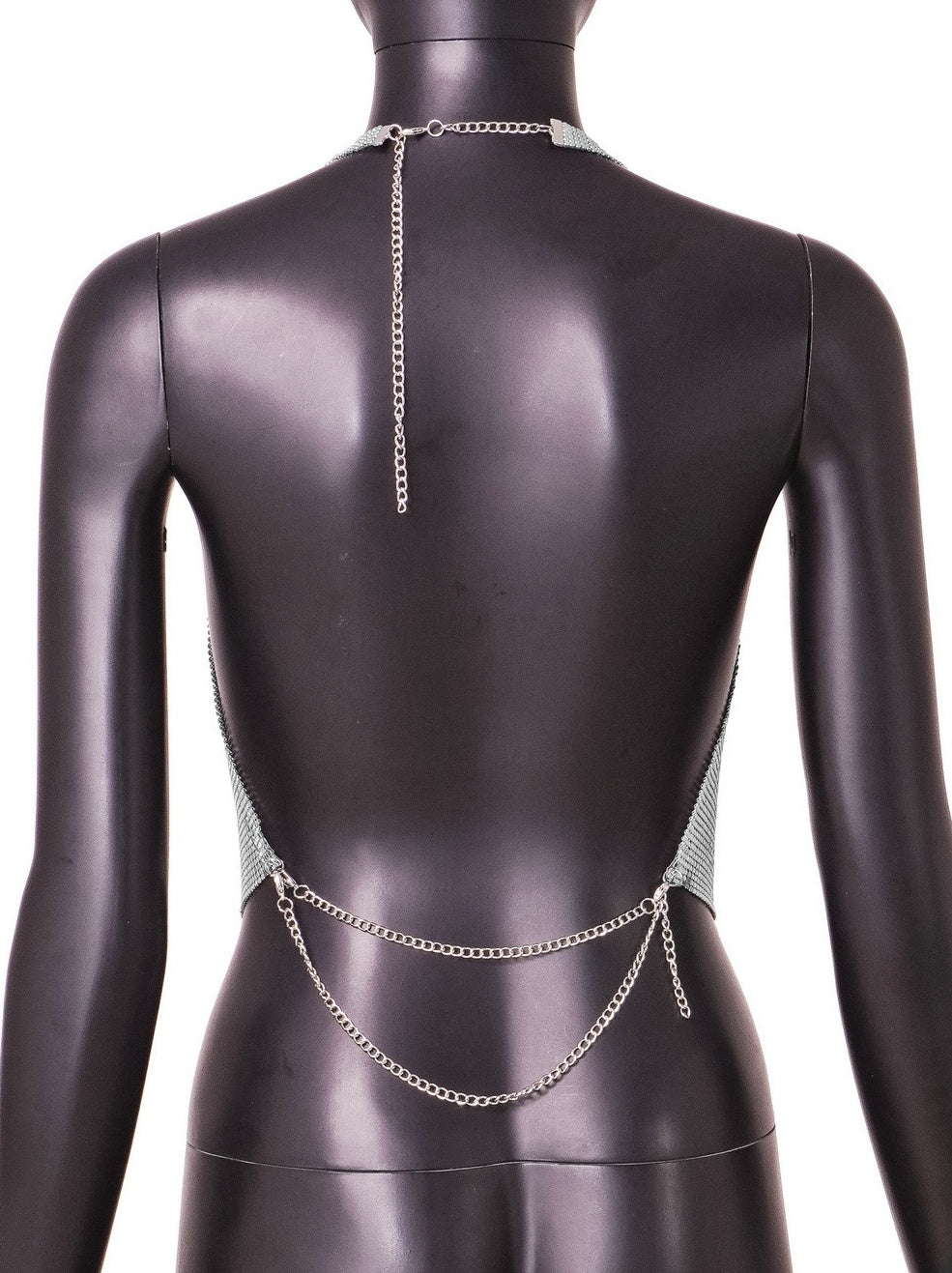 Grey Sparkly Backless Top