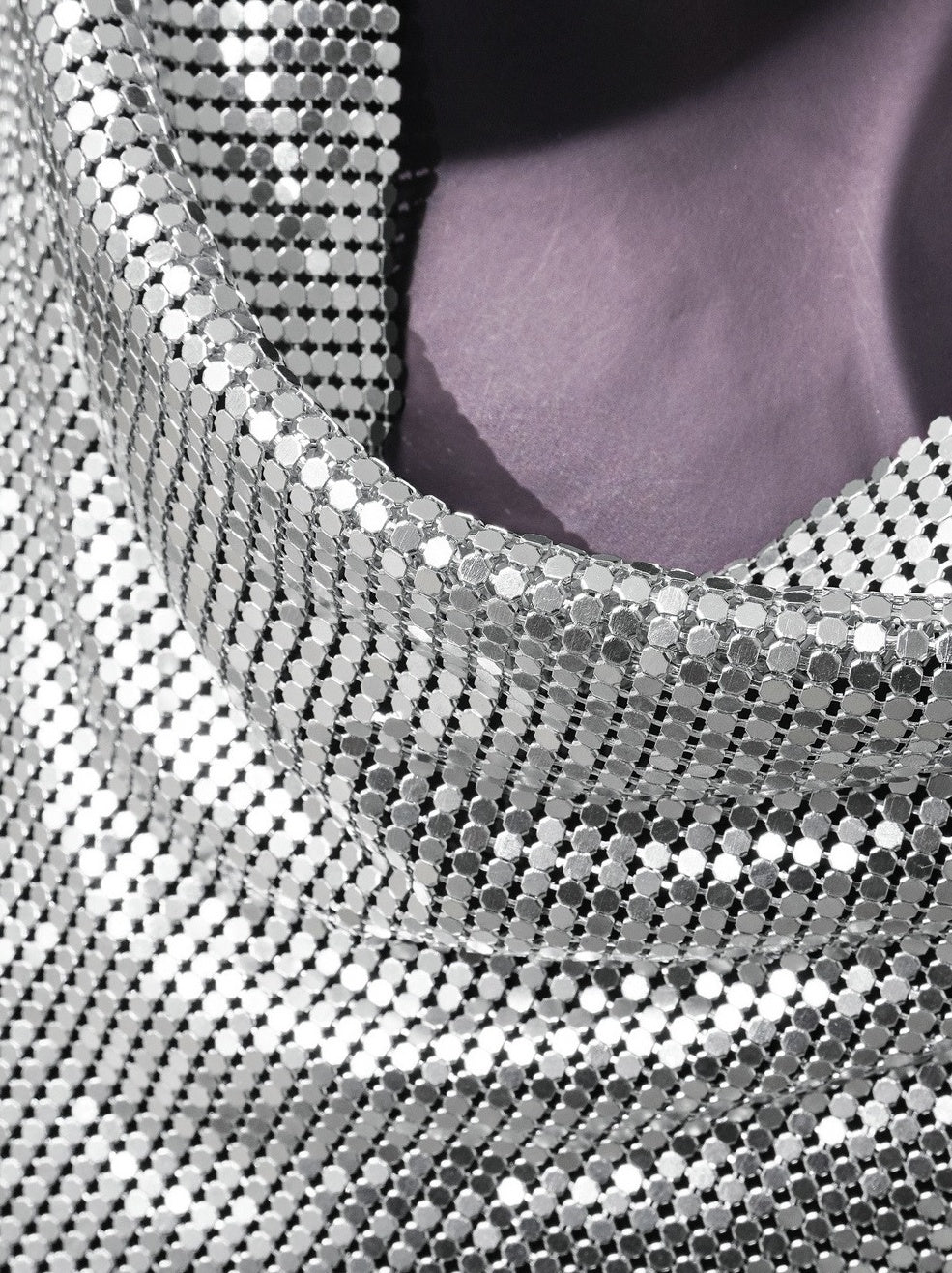Grey Sparkly Backless Top