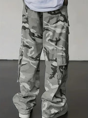 Grey Tactical Camo Cargo Pants
