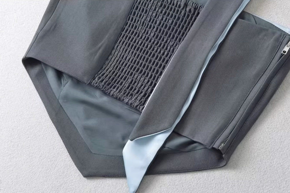 Grey Triangle Edge Tube Top
