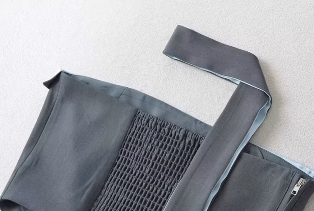 Grey Triangle Edge Tube Top