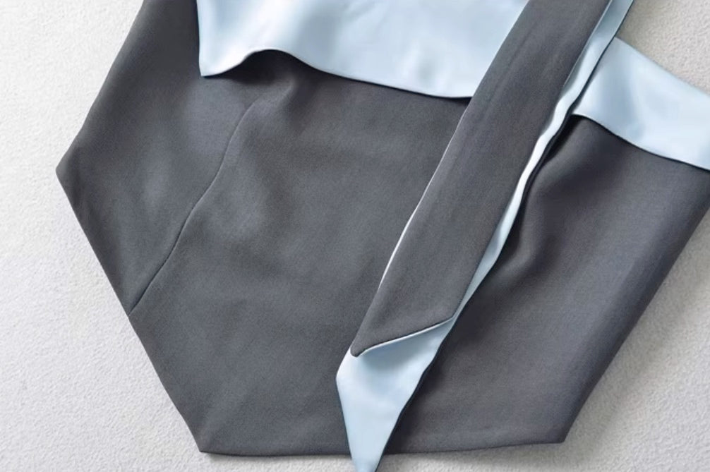 Grey Triangle Edge Tube Top
