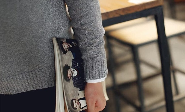 Grey V-Neck Sweatshirt