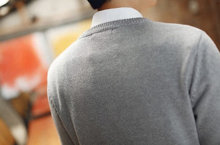 Grey V-Neck Sweatshirt