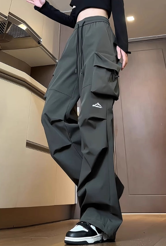 Grey Water-Resistant Cargo Pants