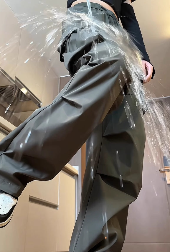 Grey Water-Resistant Cargo Pants