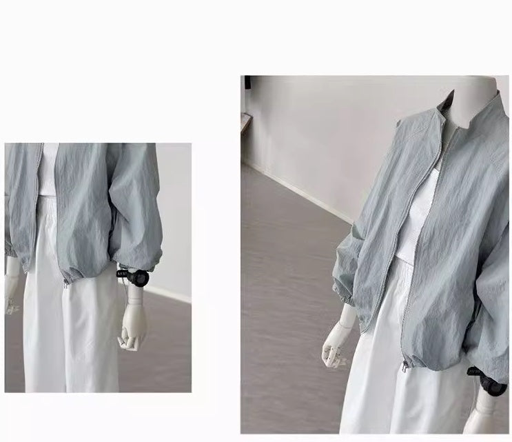 Grey Zip-Up Gym Jacket