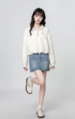 Half Zip Knit Polo Sweatshirt
