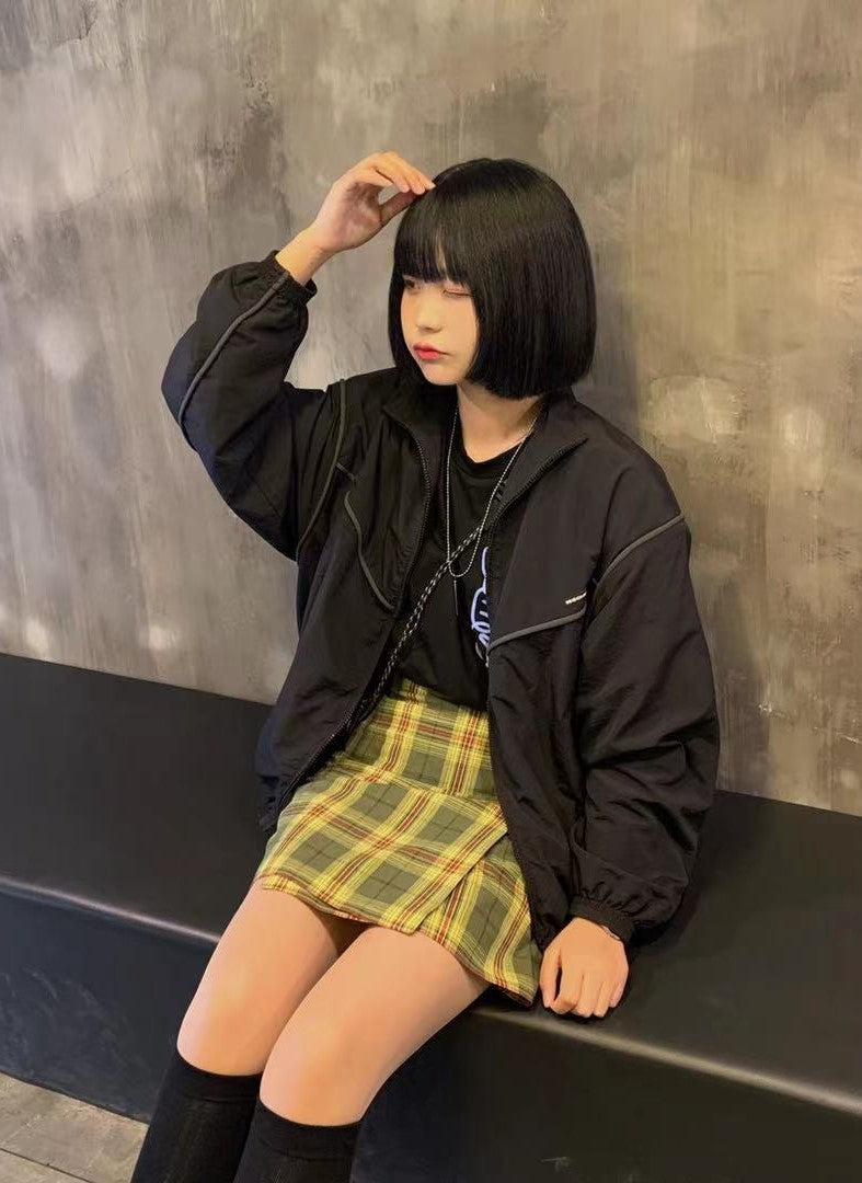 Yellow and Green Checkered Skirt