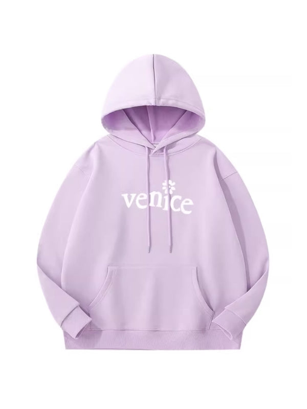 Lilac 'Venice' Print Hoodie