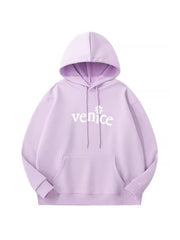 Lilac 'Venice' Print Hoodie