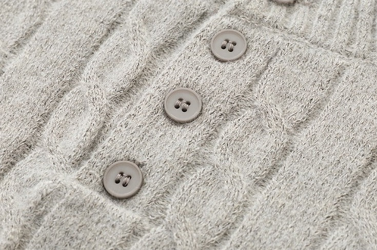 Henry Collar Knit Sweater Relaxed Fit