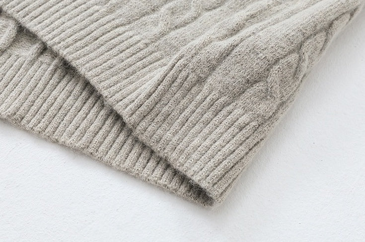 Henry Collar Knit Sweater Relaxed Fit