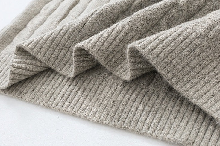 Henry Collar Knit Sweater Relaxed Fit