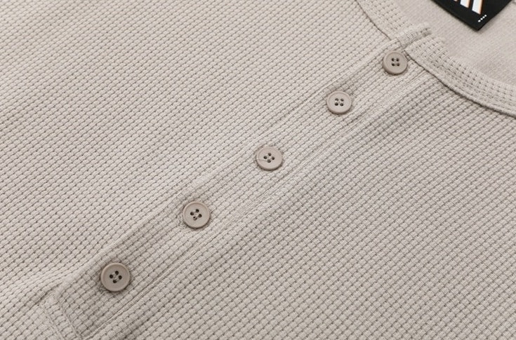 Henry Collar Short Sleeve Casual T-Shirt