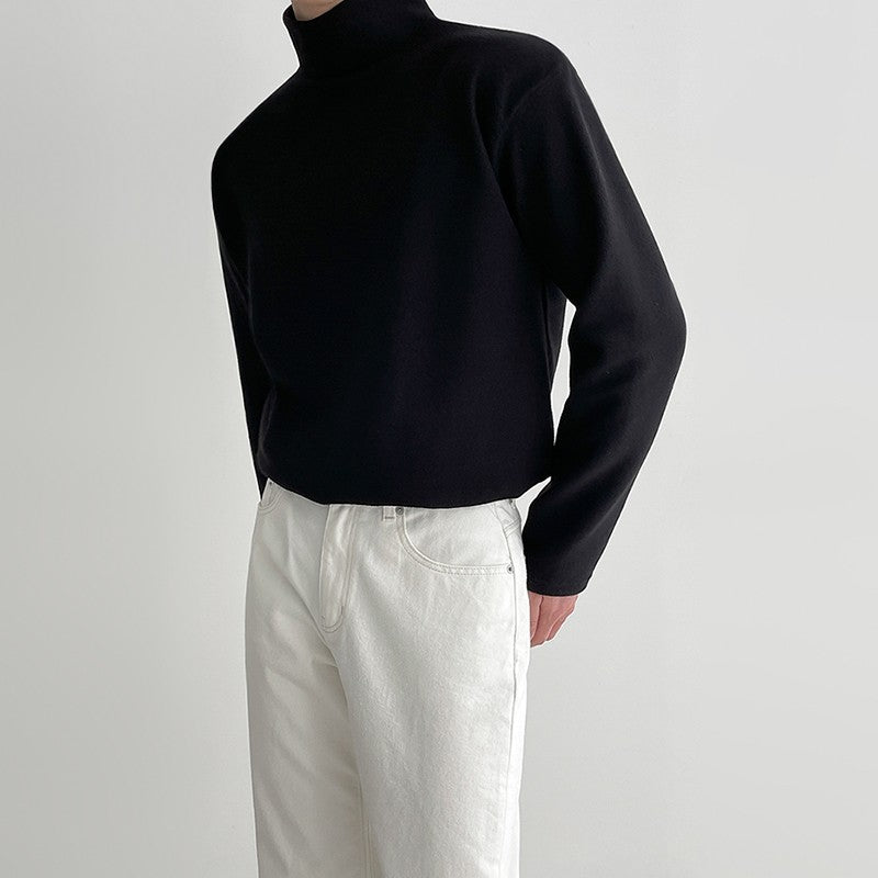 High Neck Casual Long Sleeve Shirt
