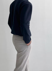 High Neck Casual Long Sleeve Shirt