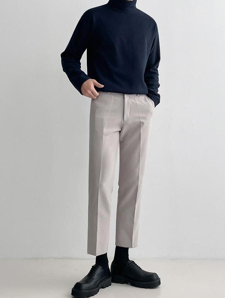 High Neck Casual Long Sleeve Shirt