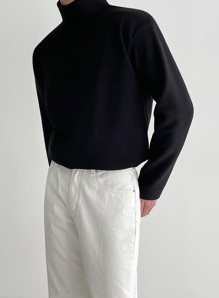 High Neck Casual Long Sleeve Shirt