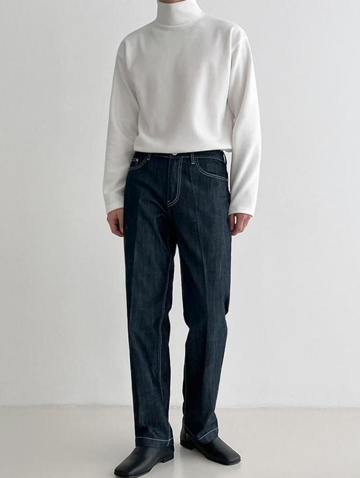 High Neck Casual Long Sleeve Shirt