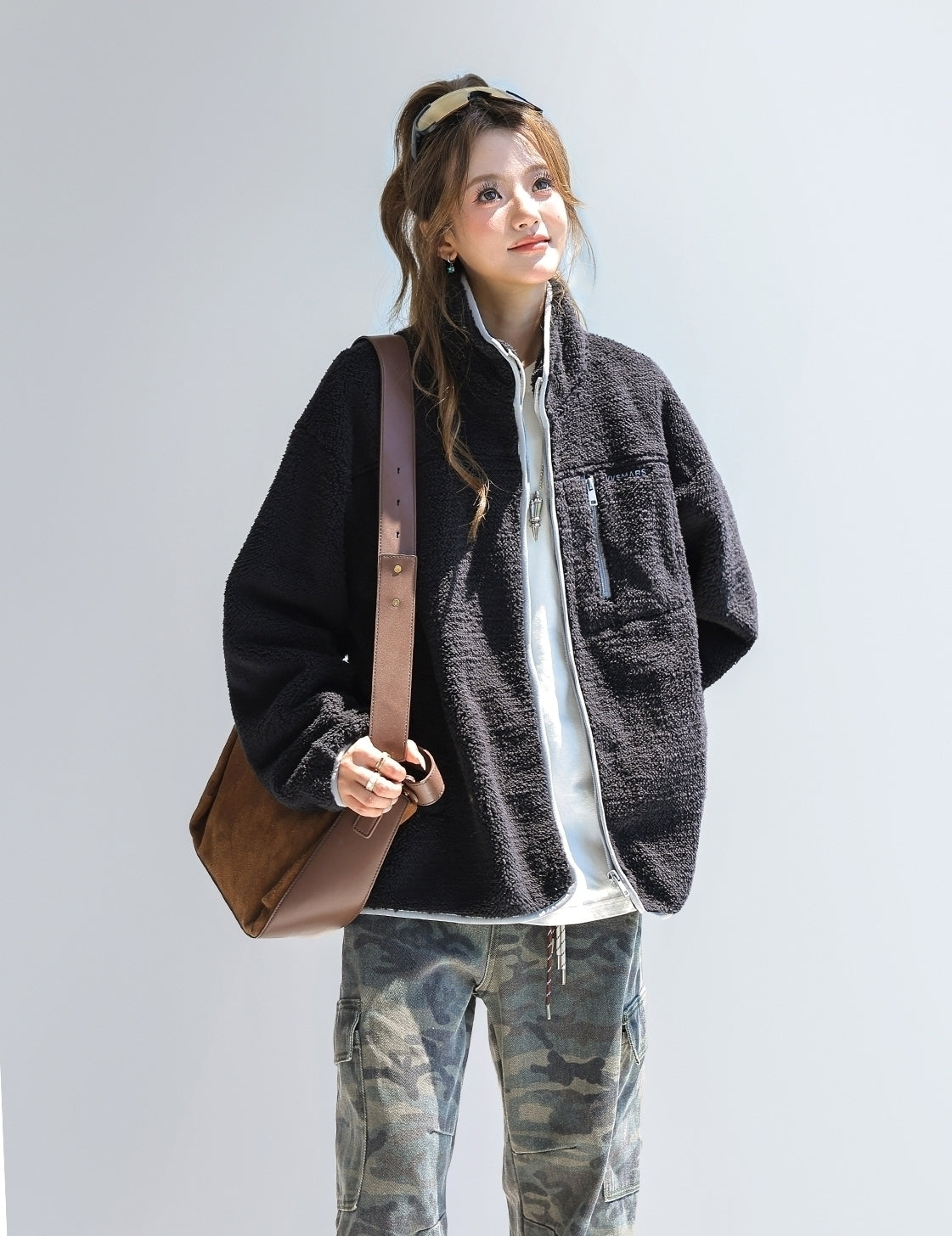 High Waist Black Knit A Line Skirt