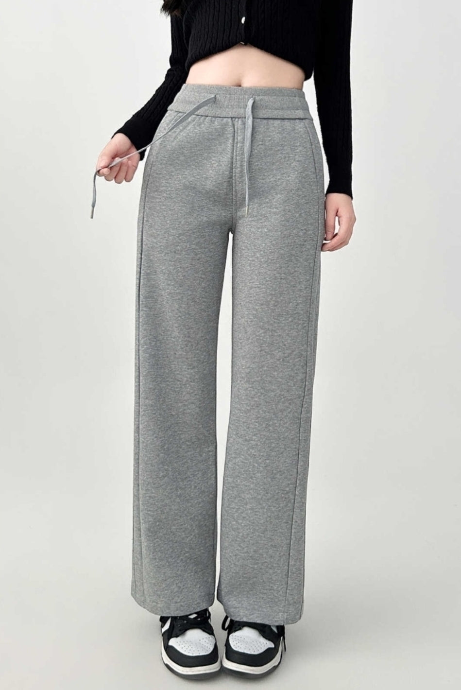 High Waist Loose Fit Casual Wide Leg Sweatpants