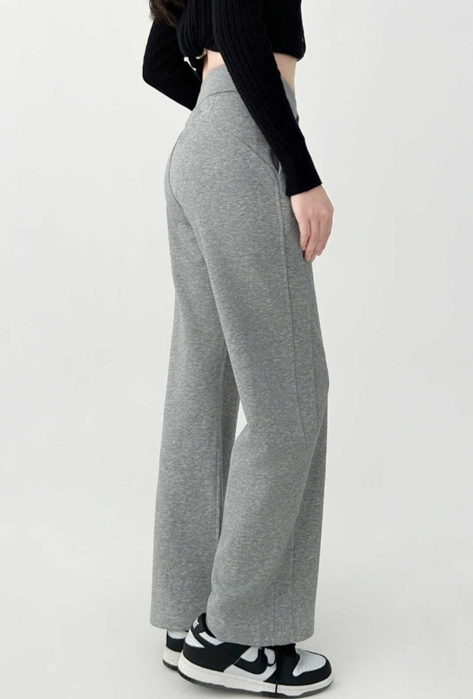 High Waist Loose Fit Casual Wide Leg Sweatpants