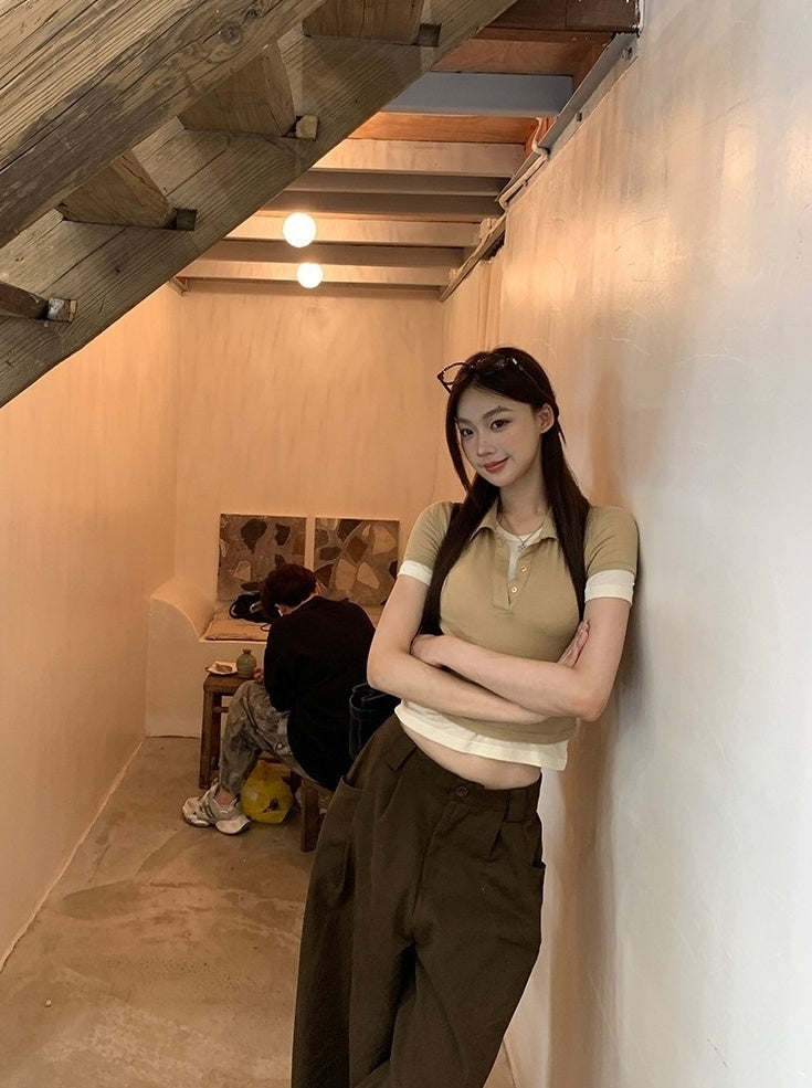 High Waist Wide Leg Casual Denim Pants