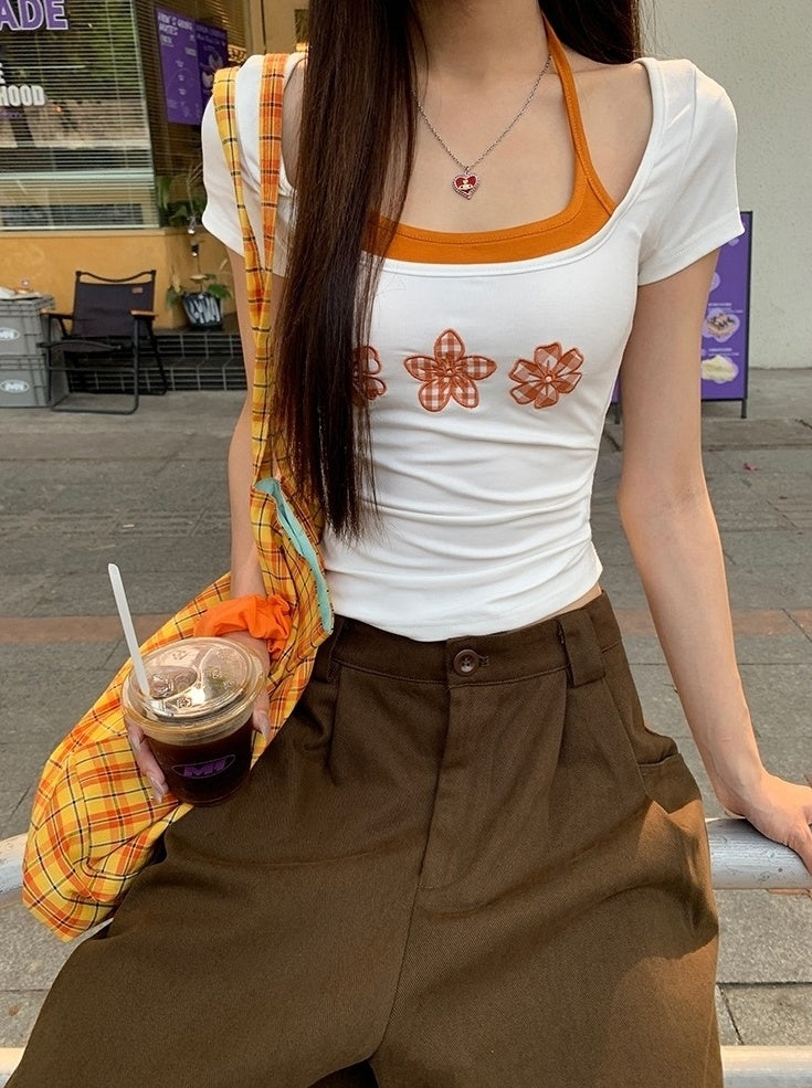 High Waist Wide Leg Casual Denim Pants