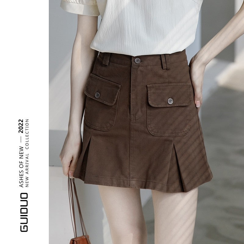 Highwaisted Denim Aline Skirt